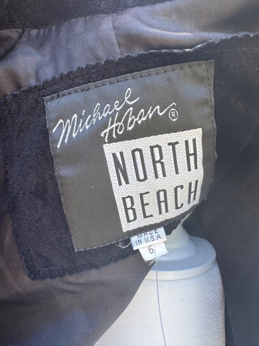 Michael Hoban Black Velvet Blazer with Red Trim - Picture 10 of 10